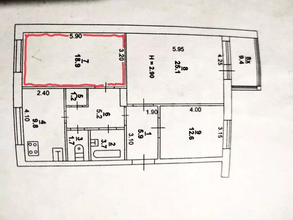 Комната Ростовская область, Ростов-на-Дону Авиамоторный пер., 17 (18.9 ... - Фото 2