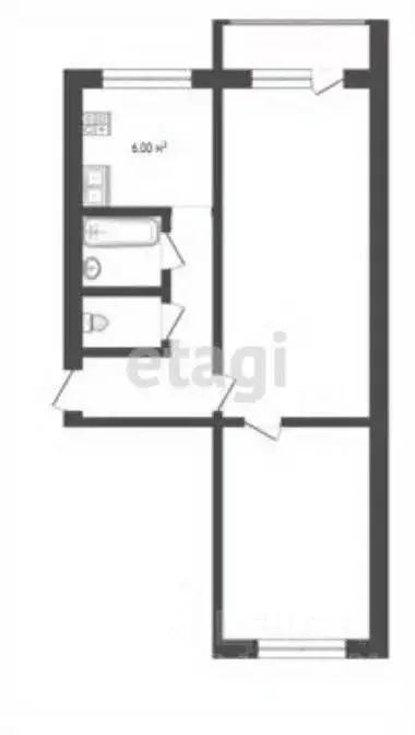 2-к кв. Костромская область, Галич ул. Калинина, 31 (47.5 м) - Фото 1