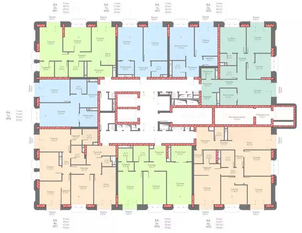 2-к кв. Северная Осетия, Владикавказ Первомайская ул. (70.2 м) - Фото 2
