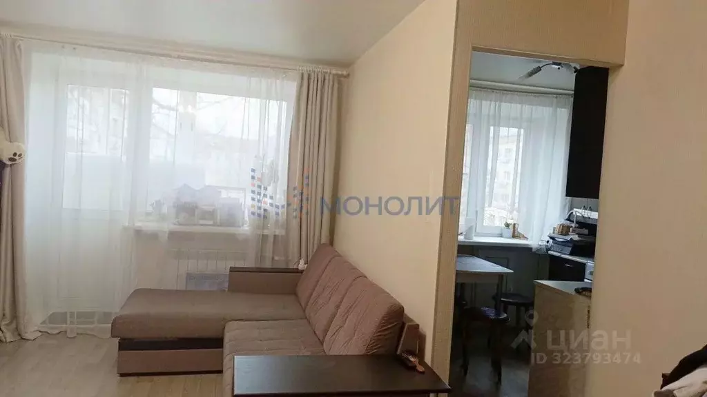 1-к кв. Нижегородская область, Нижний Новгород просп. Ленина, 34 (31.1 ... - Фото 2