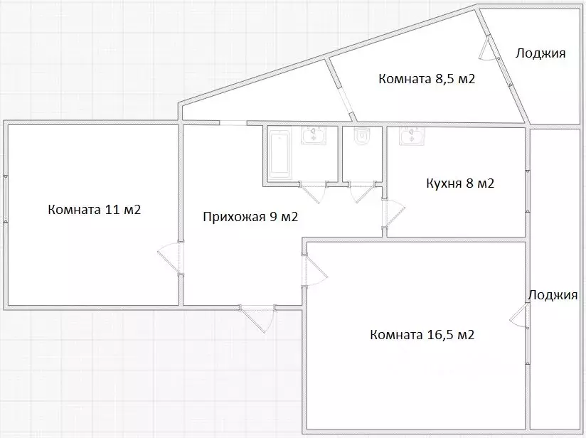 3-к кв. Красноярский край, Красноярск ул. Калинина, 35А (60.0 м) - Фото 1