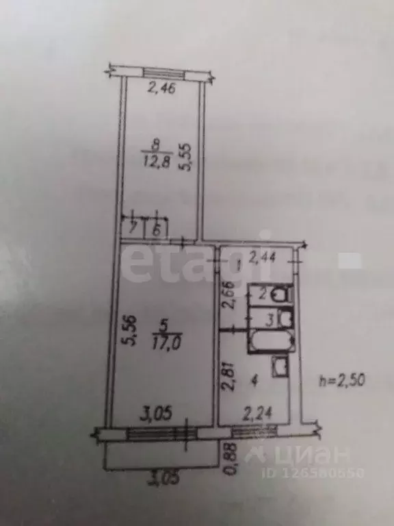 2-к кв. Кемеровская область, Новокузнецк Притомский пгт, ул. ... - Фото 2