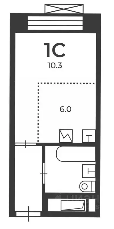 Студия Москва Клинская ул., 2А (23.4 м) - Фото 2