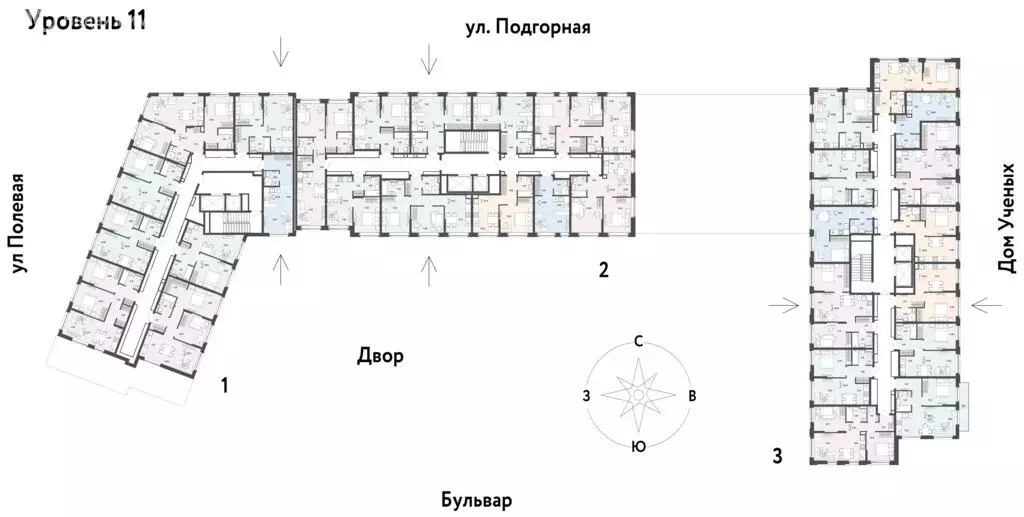 3-комнатная квартира: Тюмень, Подгорная улица, 73 (65.47 м) - Фото 1