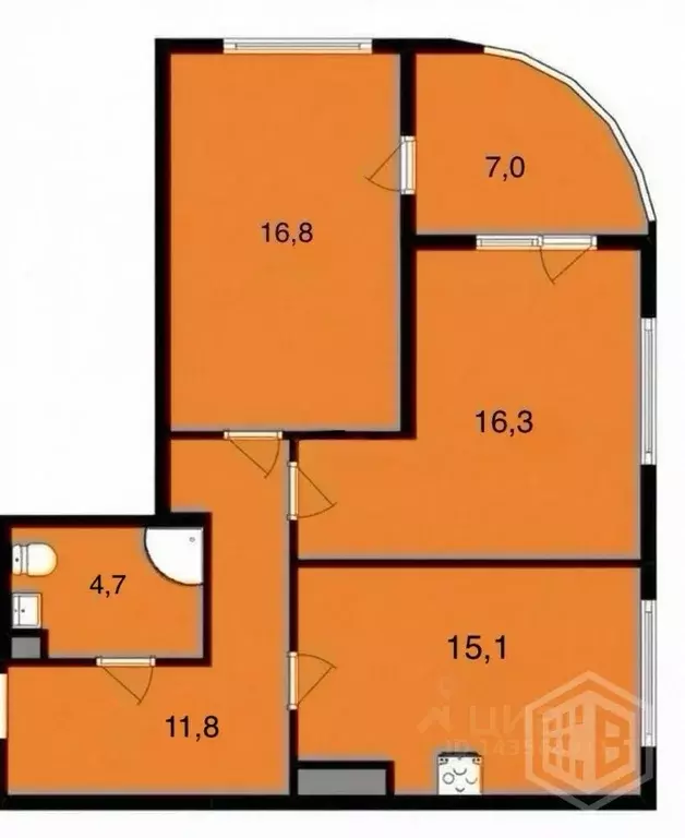 2-к кв. Крым, Ялта ул. Щорса, 10В (71.7 м) - Фото 2