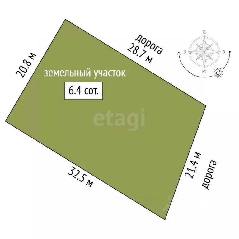 Участок в Крым, Симферопольский район, с. Мирное ул. Вольная (6.38 ... - Фото 1