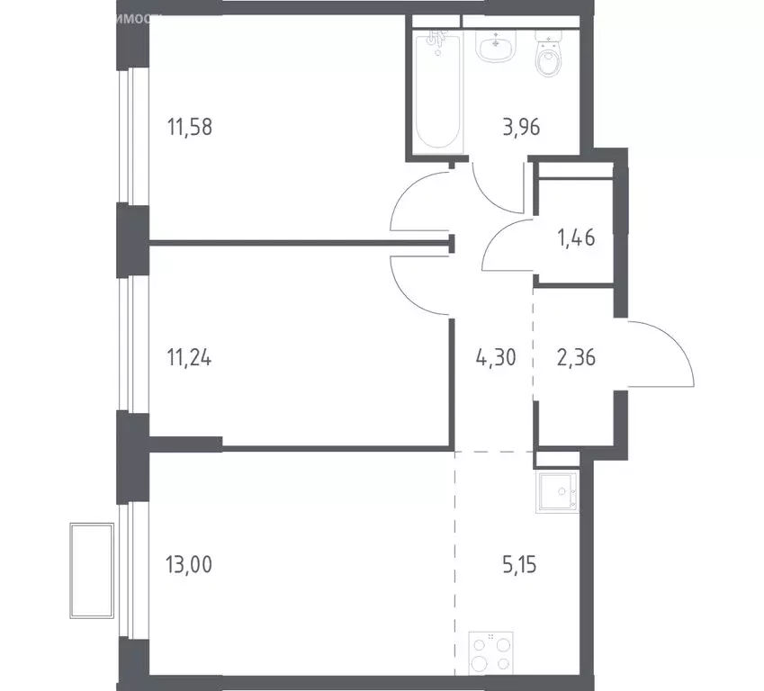 2-комнатная квартира: Ленинский городской округ, ЖК Новое Видное, 13.2 ... - Фото 1