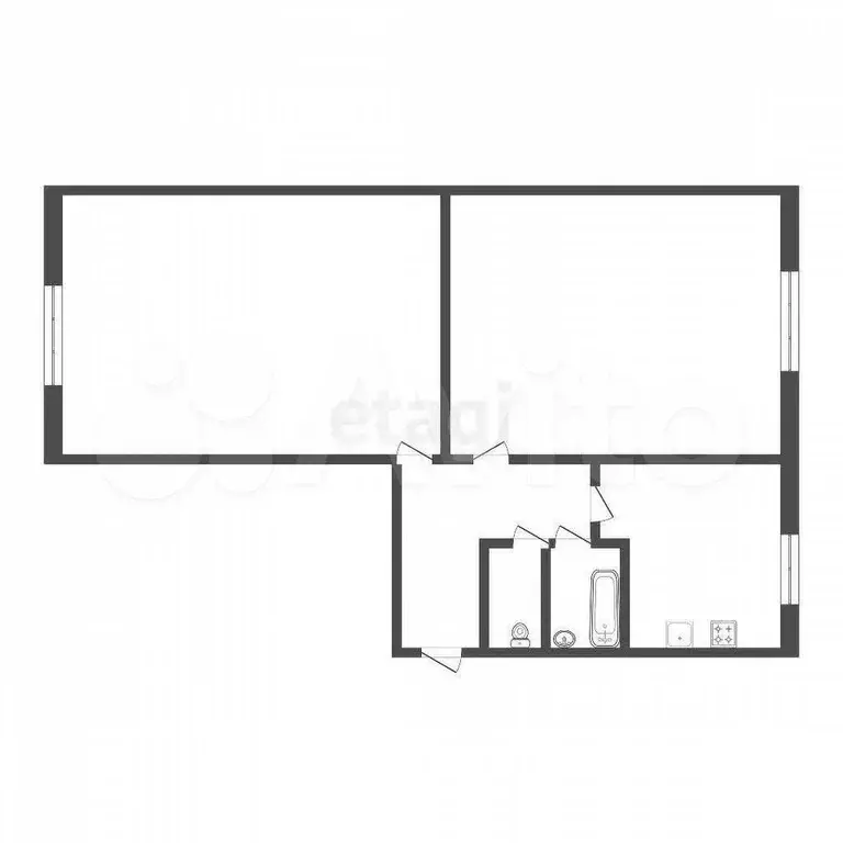 2-к. квартира, 48 м, 4/5 эт. - Фото 0