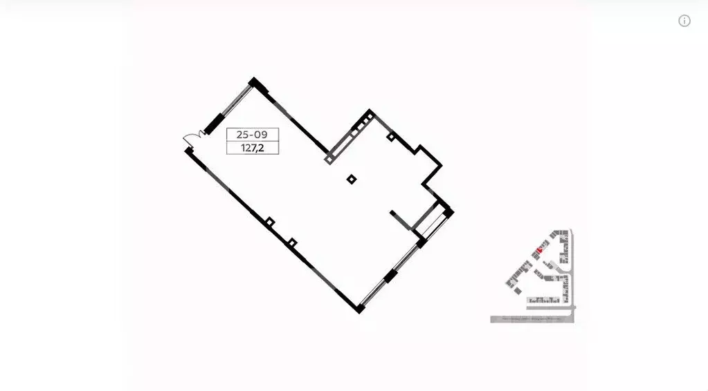 Торговая площадь в Москва Скандинавия жилой комплекс, 25.1 (127 м) - Фото 1