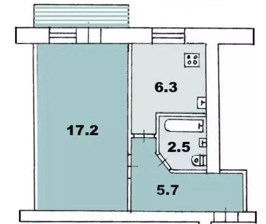 Продаётся 1-к квартира, 32 м - Фото 1
