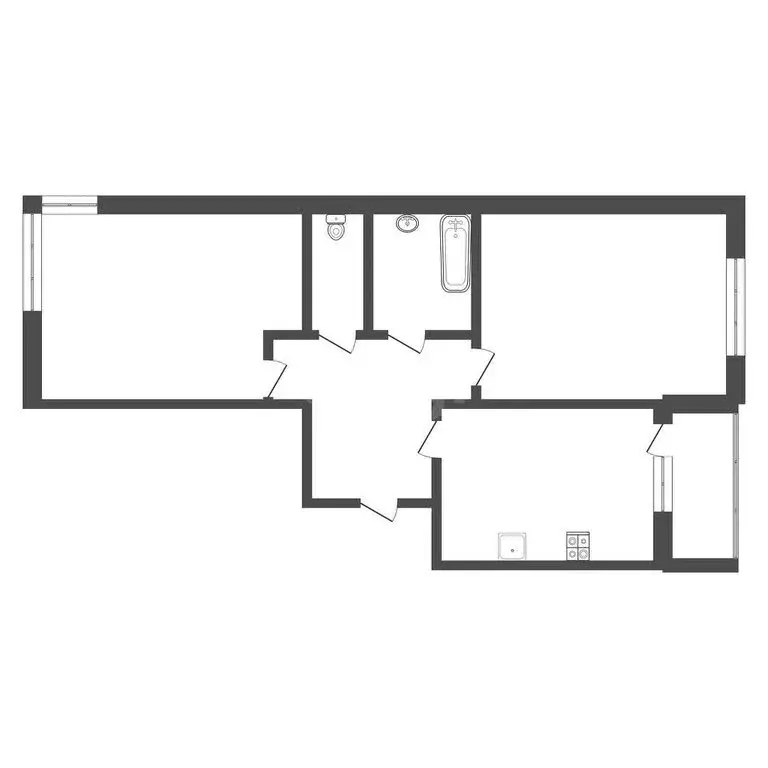2-комнатная квартира: Осиновая Гора, улица Аркадия Шипунова, 26 (50.4 ... - Фото 1