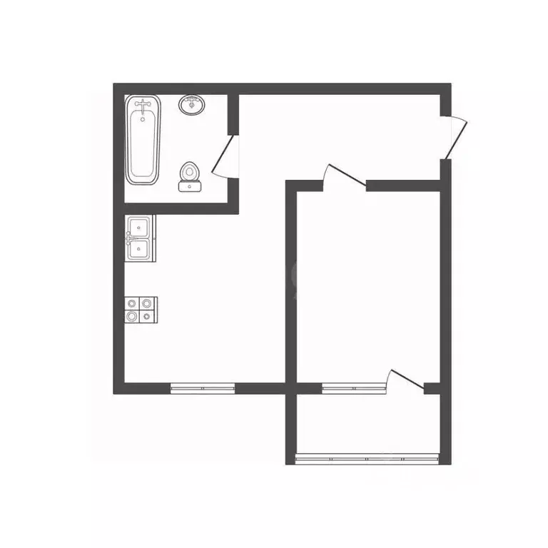 1-к кв. Кемеровская область, Прокопьевск Коксовый пер., 1 (29.7 м) - Фото 2