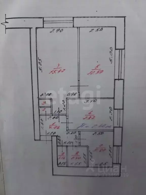 3-к кв. Тюменская область, с. Ярково ул. Строителей, 2 (51.5 м) - Фото 2