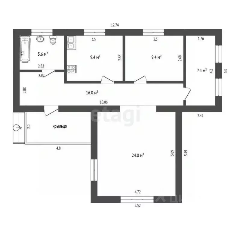 Дом в Татарстан, Набережные Челны Гидростроитель-1 СНТ, 356 (76 м) - Фото 2