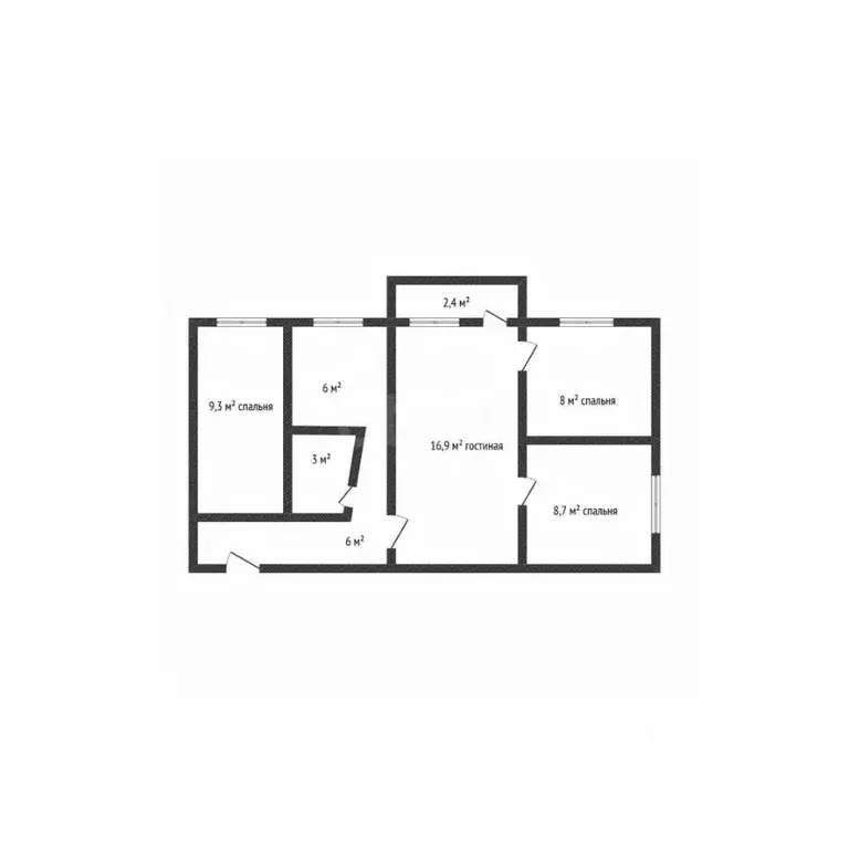 4-к кв. Дагестан, Махачкала ул. Абдулхакима Исмаилова, 24Б (60.0 м) - Фото 2