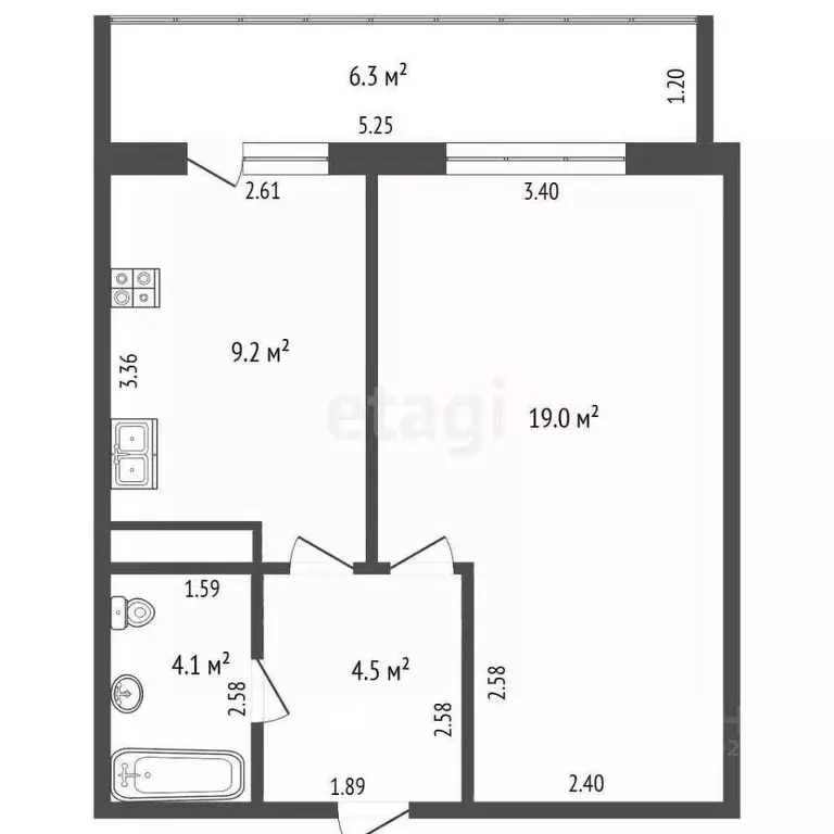 1-к кв. Ярославская область, Ярославль просп. Машиностроителей, 17А ... - Фото 2