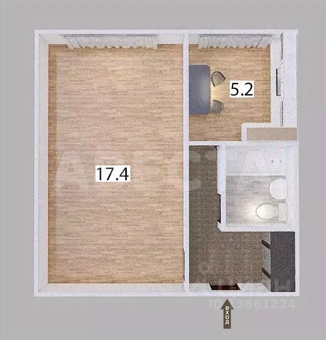 1-к кв. Омская область, Омск Заозерный мкр, просп. Менделеева, 38 ... - Фото 1