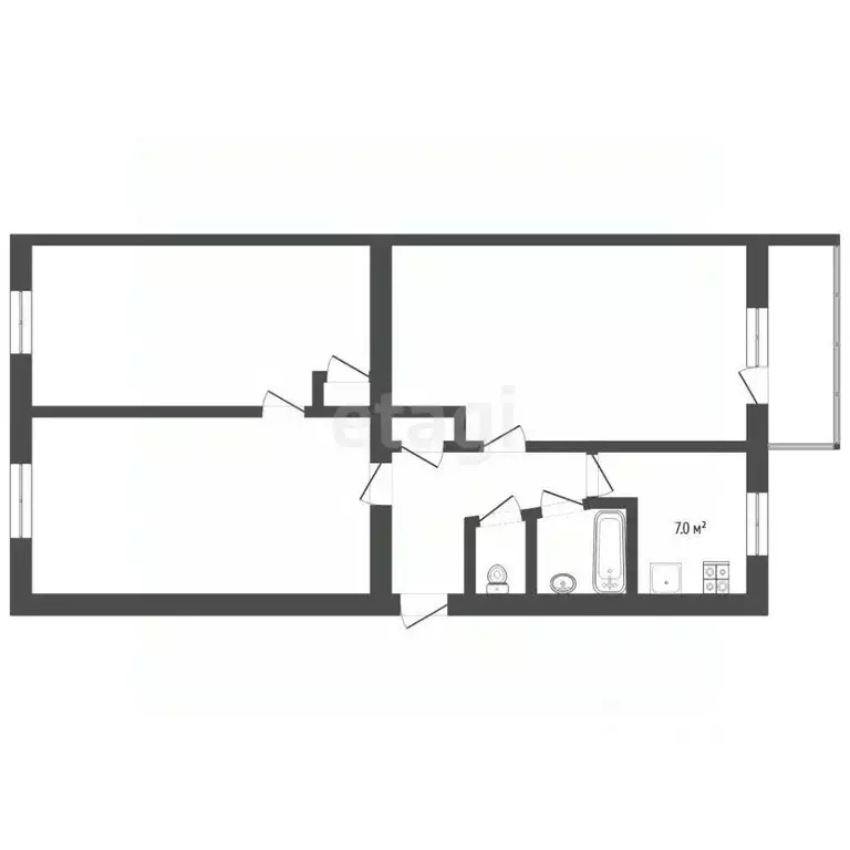 3-к кв. Тюменская область, Тюмень Садовая ул., 113А (62.8 м) - Фото 2