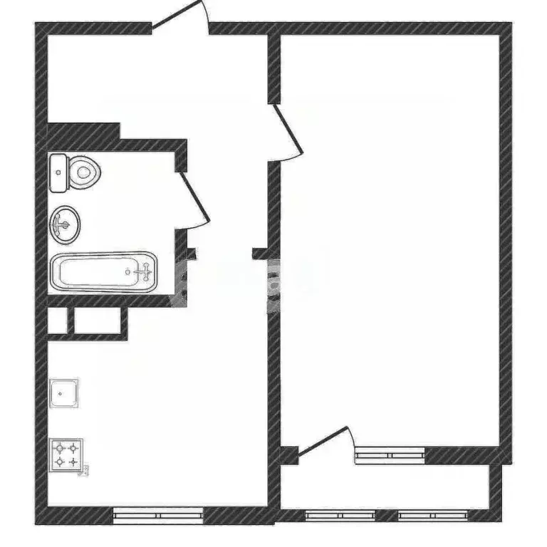 1-к кв. Костромская область, Кострома проезд Южный, 4 (35.3 м) - Фото 1