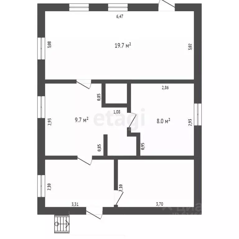 Дом в Кемеровская область, Юрга Кемеровская ул., 9 (37 м) - Фото 1