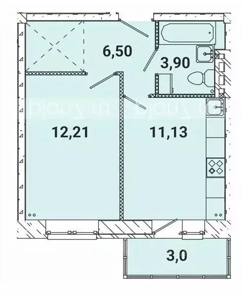 1-к кв. Иркутская область, Иркутский муниципальный округ, пос. ... - Фото 1