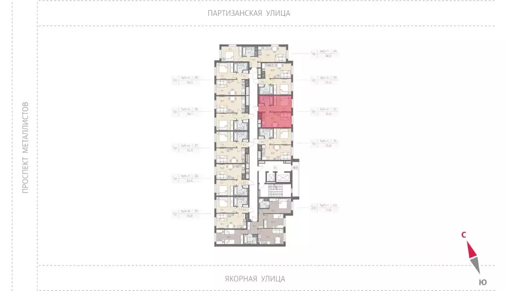 2-к кв. Санкт-Петербург № 54 муниципальный округ,  (62.72 м) - Фото 1
