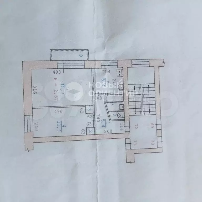2-к. квартира, 41,4 м, 3/5 эт. - Фото 0