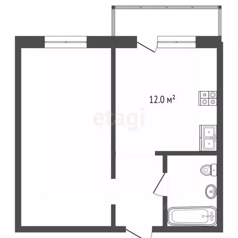 1-к кв. Коми, Сыктывкар ул. Карла Маркса, 185 (41.0 м) - Фото 1