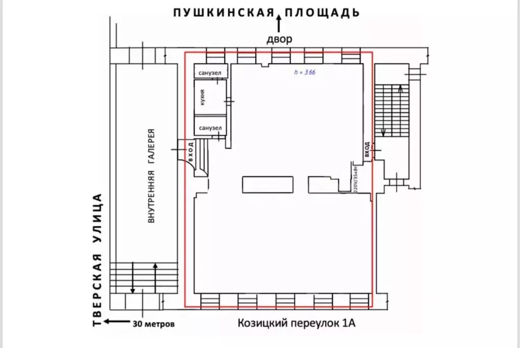 Помещение свободного назначения в Москва Козицкий пер., 3 (194 м) - Фото 2