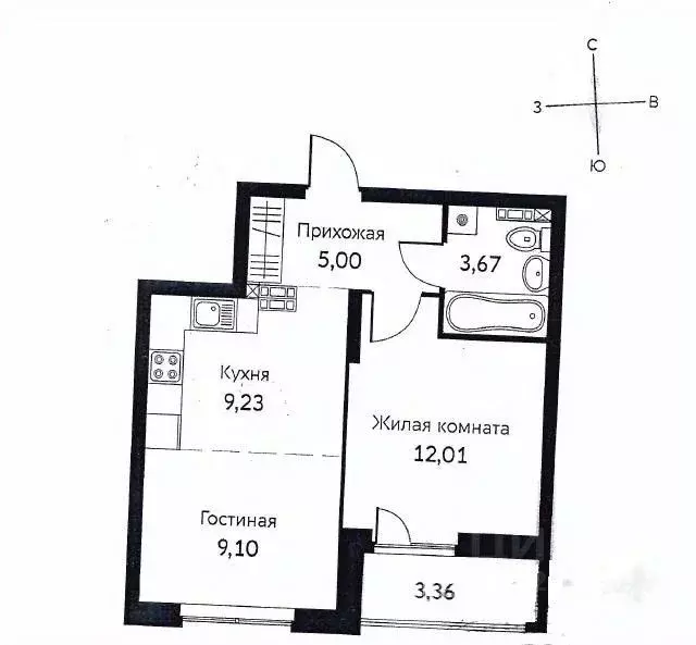1-к кв. Свердловская область, Екатеринбург ул. Олега Кошевого, 1 (40.0 ... - Фото 2