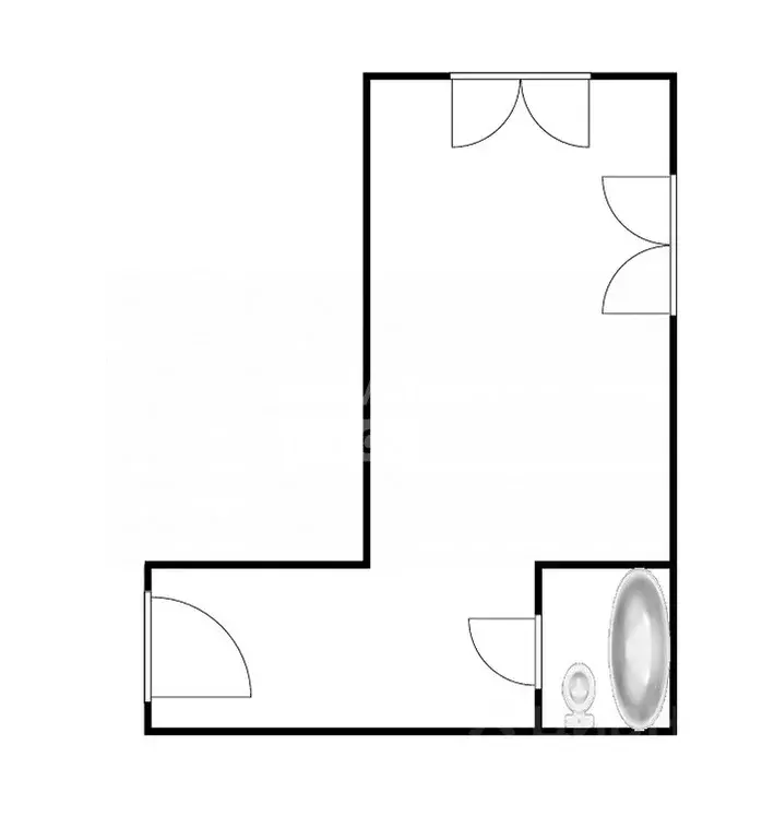 Студия Томская область, Томск Сибирская ул., 90 (17.0 м) - Фото 2