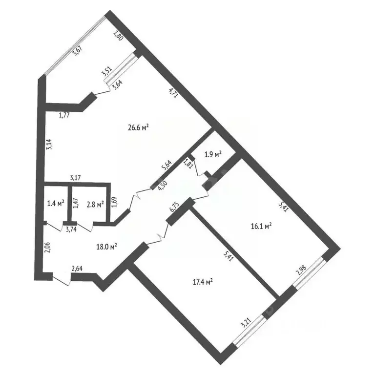2-к кв. Амурская область, Благовещенск Игнатьевское ш., 12/6 (90.8 м) - Фото 1