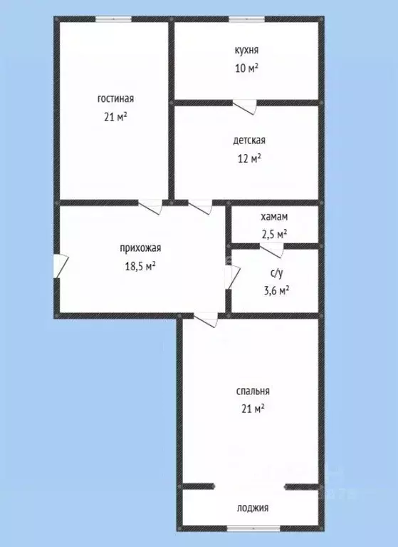 3-к кв. Дагестан, Махачкала просп. Насрутдинова, 57 (93.4 м) - Фото 2