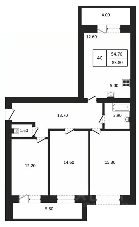 4-к кв. Новосибирская область, Новосибирск  (83.8 м) - Фото 0
