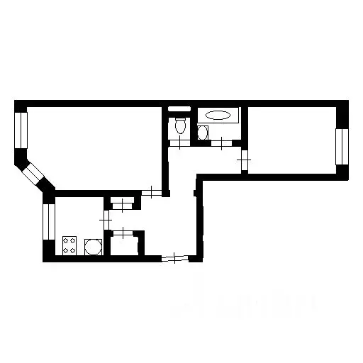 2-к кв. Ямало-Ненецкий АО, Надым ул. Зверева, 49 (55.6 м) - Фото 1