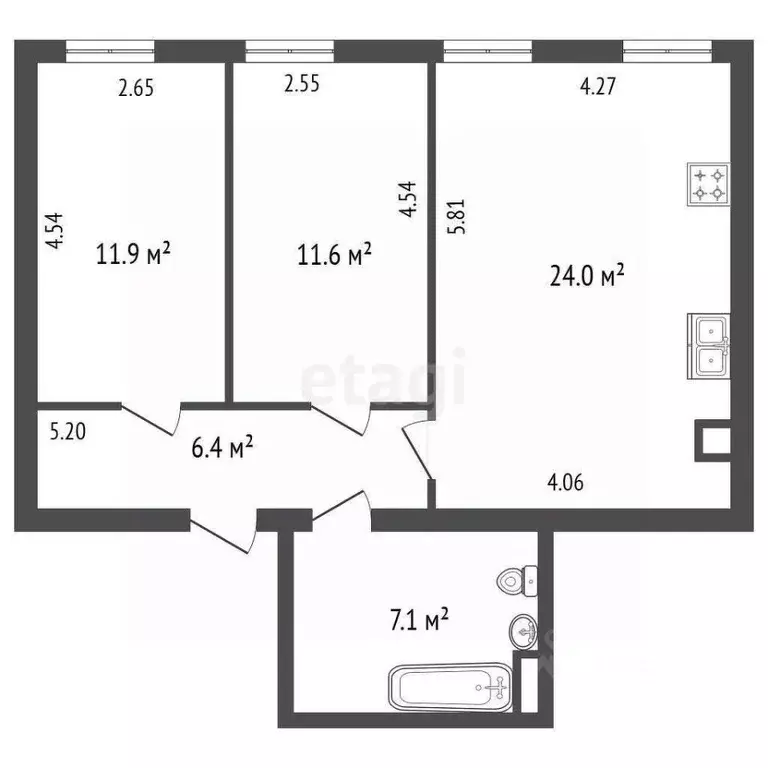 Офис в Санкт-Петербург 11-я Красноармейская ул., 7 (61 м) - Фото 2