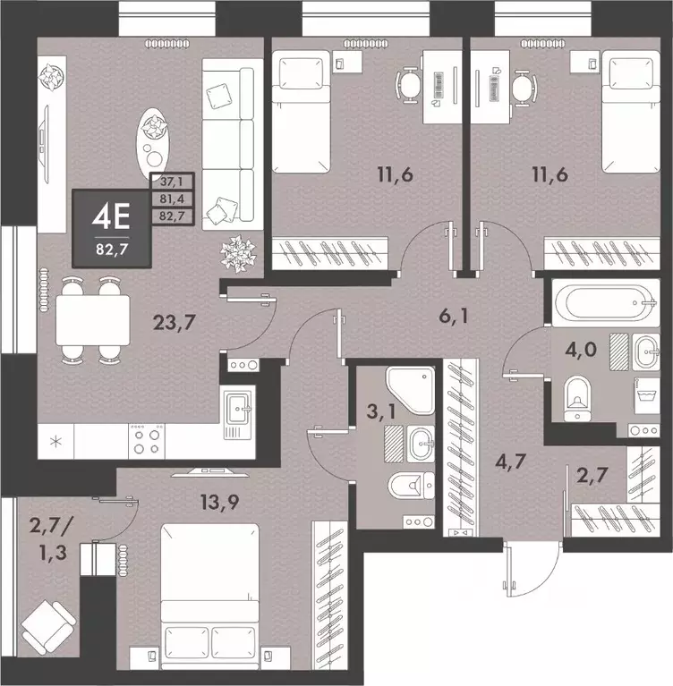 3-к кв. Забайкальский край, Чита ул. Генерала Белика, 3 (83.2 м) - Фото 1