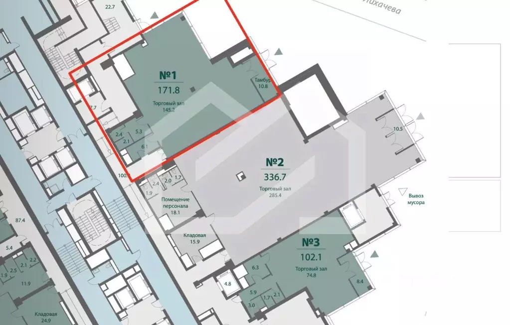 Помещение свободного назначения в Москва бул. Братьев Весниных, 1 (172 ... - Фото 2