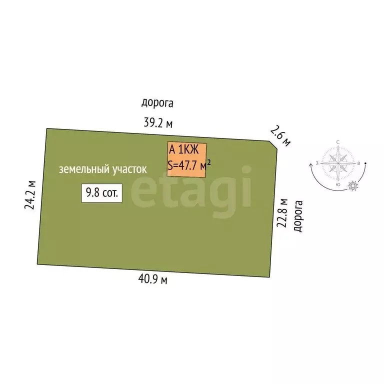 Дом в Тюмень, СНТ Текстильщик, Цветочная улица (47.7 м) - Фото 2