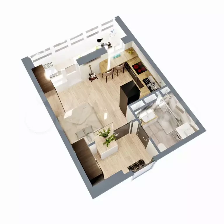 Квартира-студия, 25,9 м, 17/17 эт. - Фото 1