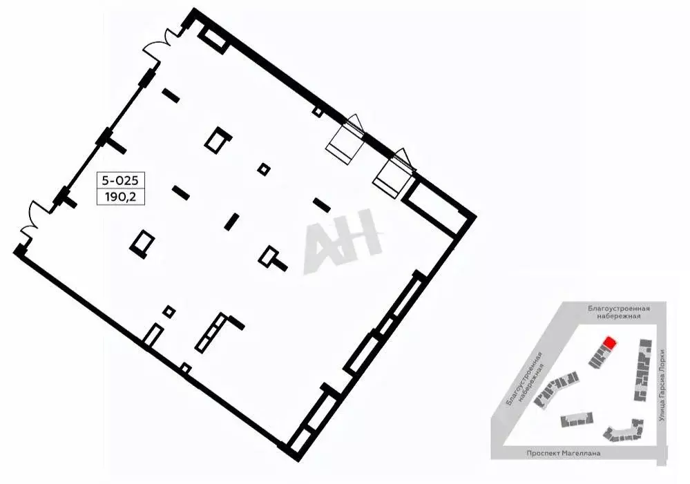 Помещение свободного назначения в Москва просп. Магеллана, 4 (190 м) - Фото 1