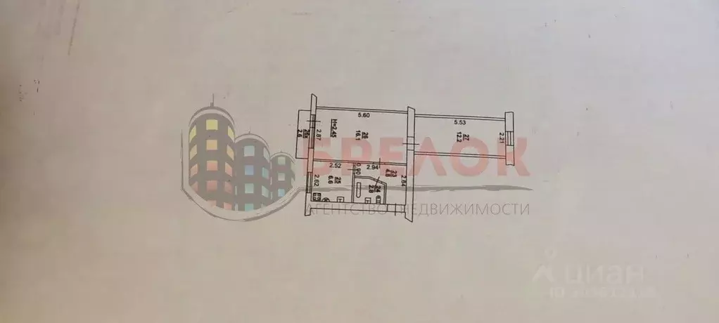 2-к кв. Ростовская область, Ростов-на-Дону Русская ул. (42.5 м) - Фото 1