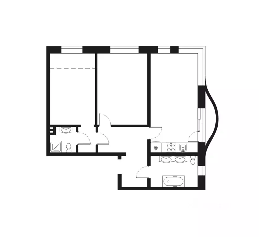 3-к кв. Иркутская область, Иркутск наб. Верхняя, 127 (79.9 м) - Фото 0