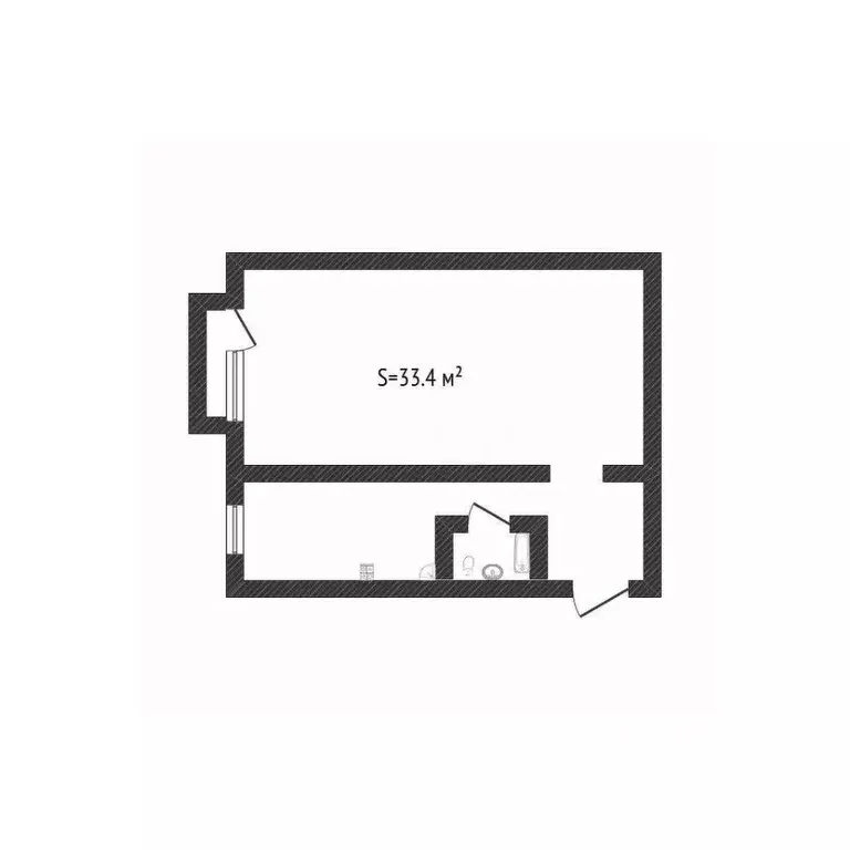 1-к кв. Алтайский край, Бийск ул. Ильи Мухачева, 127 (33.4 м) - Фото 2