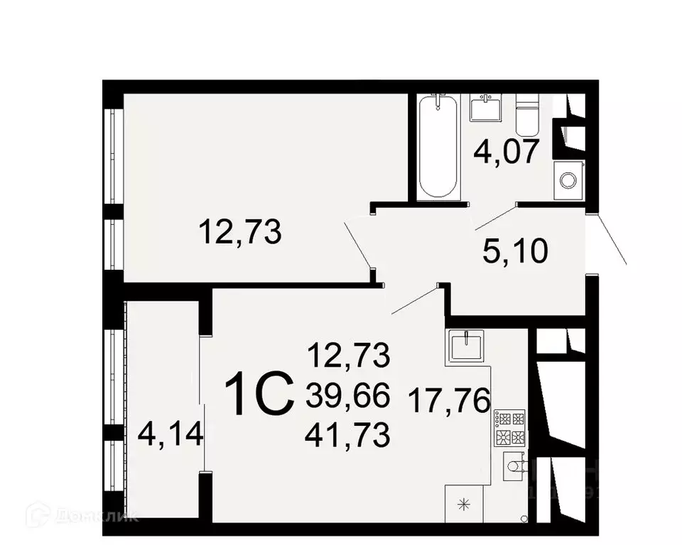 1-к кв. Рязанская область, Рязань Льговская ул., 10 (41.73 м) - Фото 0