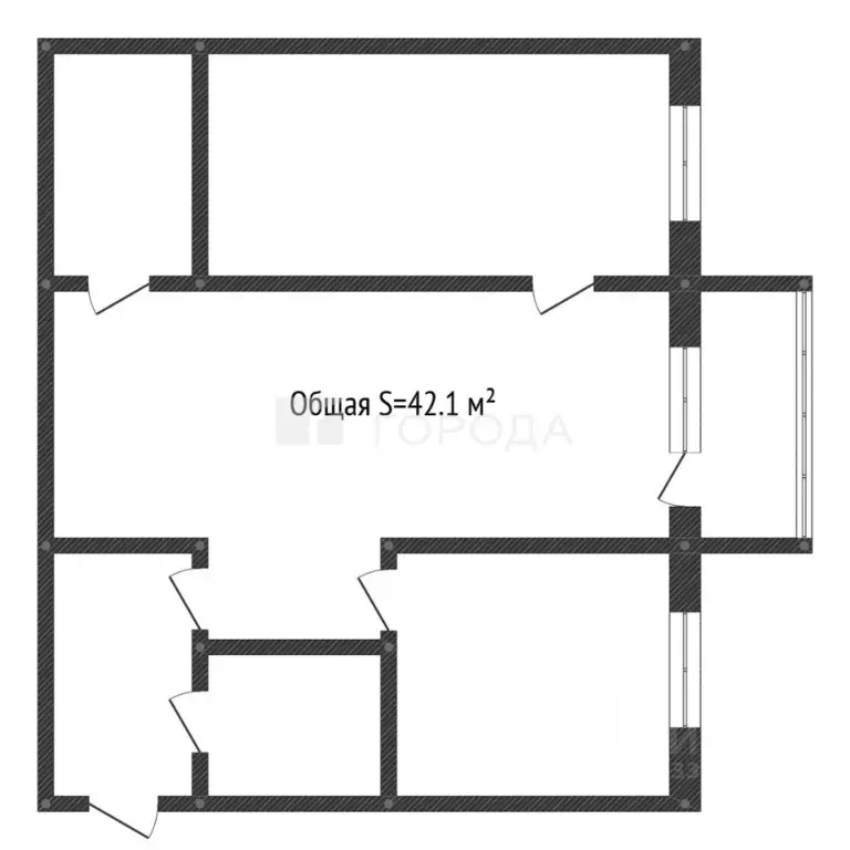 2-к кв. Кемеровская область, Новокузнецк ул. Лазо, 3 (42.1 м) - Фото 1
