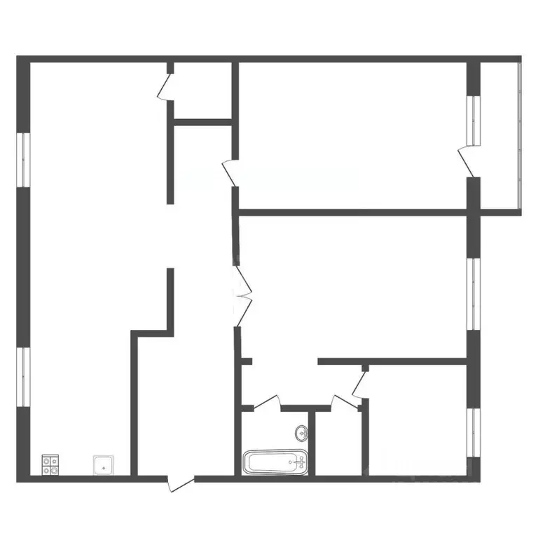 3-к кв. Тульская область, Тула ул. Марата, 32 (87.2 м) - Фото 2