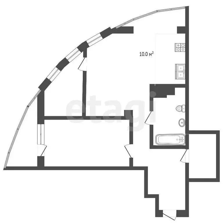 2-комнатная квартира: Самара, улица Клары Цеткин, 23 (70 м) - Фото 0