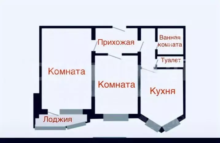 2-к кв. Московская область, Балашиха Железнодорожный мкр, ул. Струве ... - Фото 2