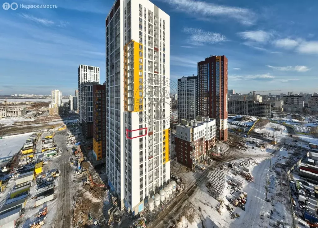 Квартира-студия: Екатеринбург, жилой район ВИЗ, жилой комплекс Русь-2 ... - Фото 1